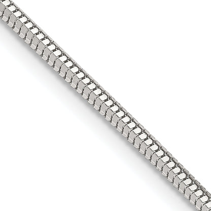 24 Inch Sterling Silver 2mm Diamond-Cut Snake Chain Necklace