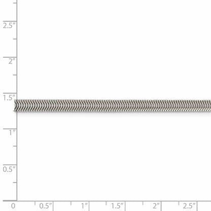 26 Inch Sterling Silver 4.2mm Flat Oval Snake Chain Necklace