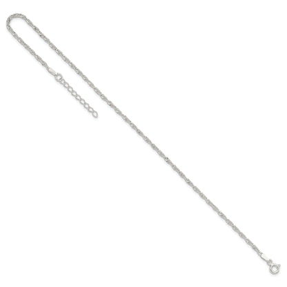 9 Inch Sterling Silver In Singapore Plus 1In Ext. Chain Anklet