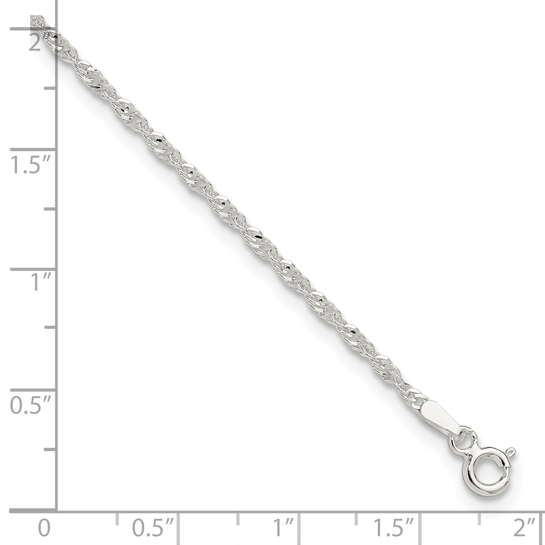 9 Inch Sterling Silver In Singapore Plus 1In Ext. Chain Anklet