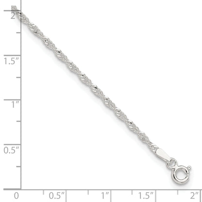 9 Inch Sterling Silver In Singapore Plus 1In Ext. Chain Anklet