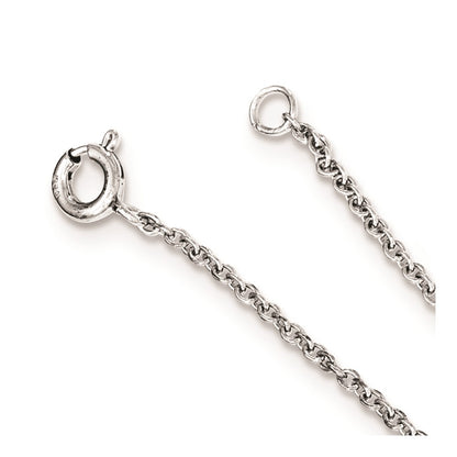 Sterling Silver Rh-Plated Polished Infinity Symbol Attached Ring/Bracelet