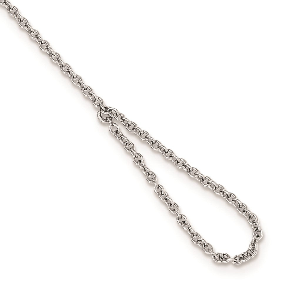 Sterling Silver Rh-Plated Polished Infinity Symbol Attached Ring/Bracelet