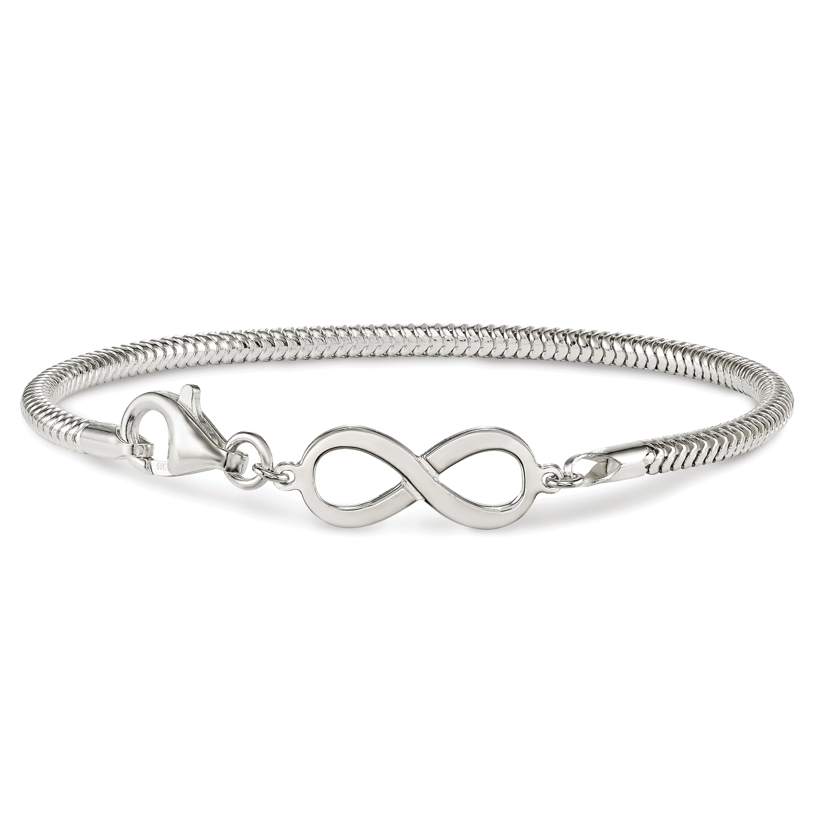 7.5 Inch Sterling Silver Infinity Symbol Bracelet