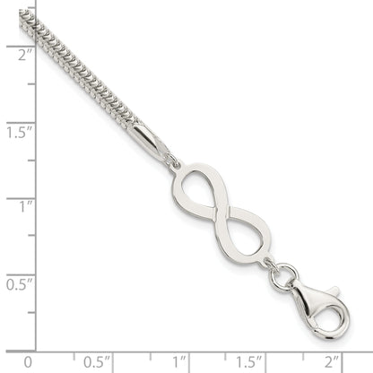 7.5 Inch Sterling Silver Infinity Symbol Bracelet