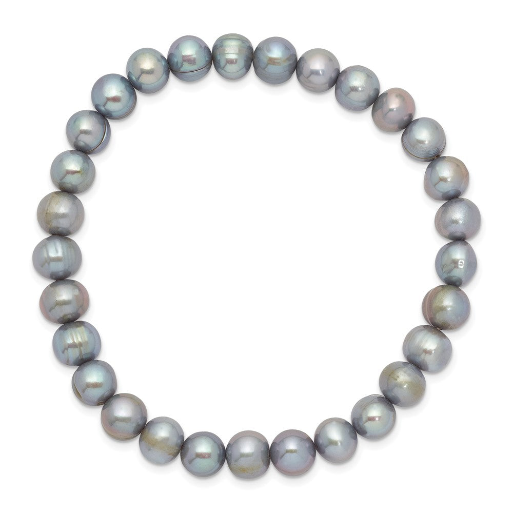 Fashion 6-7mm Grey Freshwater Cultured Pearl Stretch Bracelet