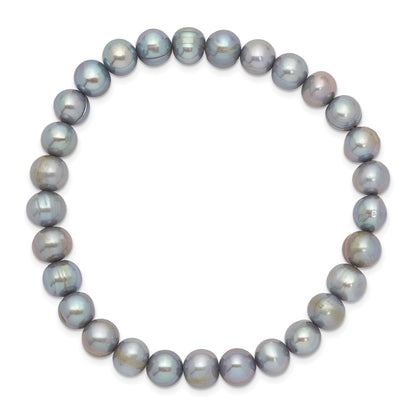 Fashion 6-7mm Grey Freshwater Cultured Pearl Stretch Bracelet