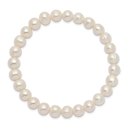 Fashion 6-7mm White Freshwater Cultured Pearl Stretch Bracelet