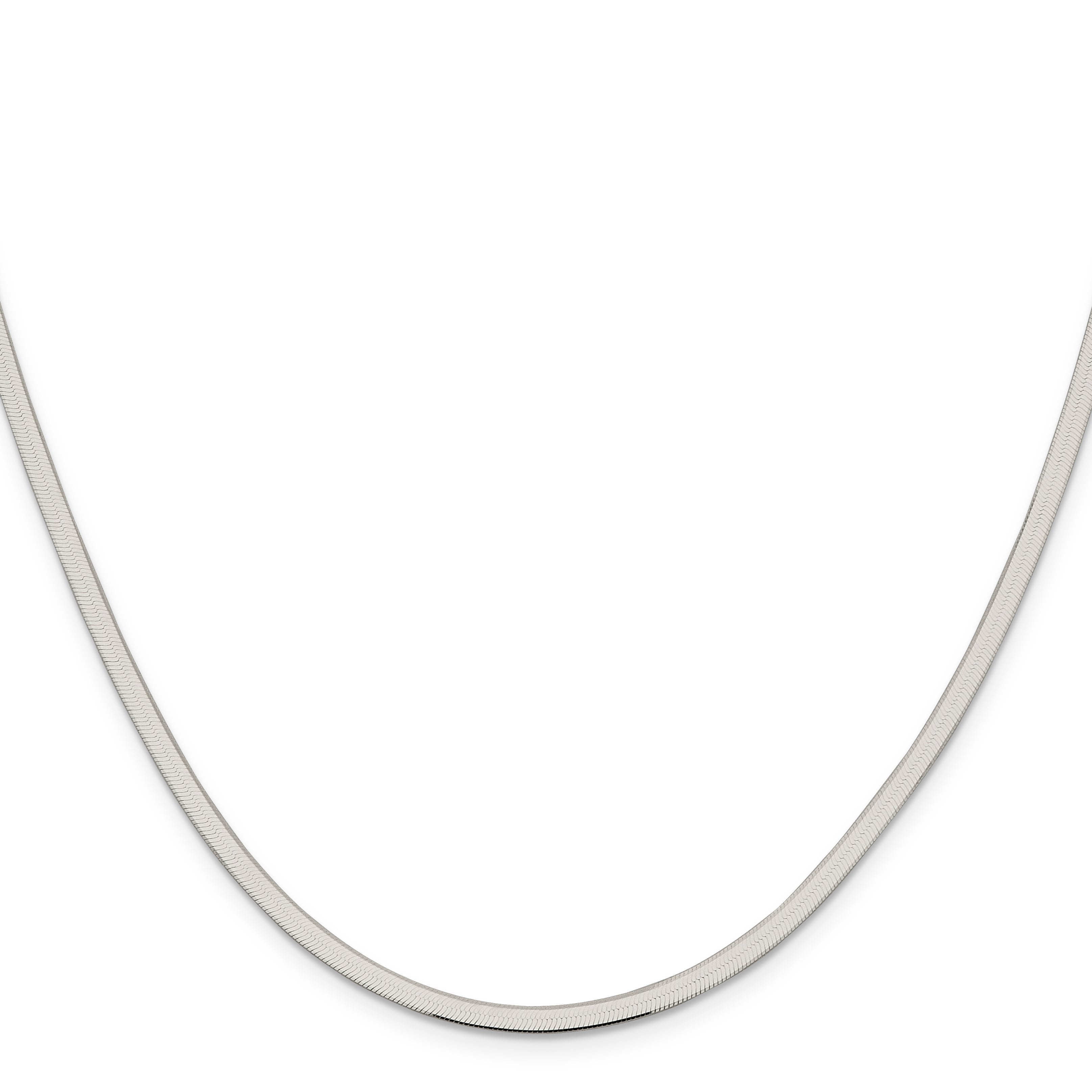 24 Inch Sterling Silver 3mm Magic Herringbone Chain Necklace