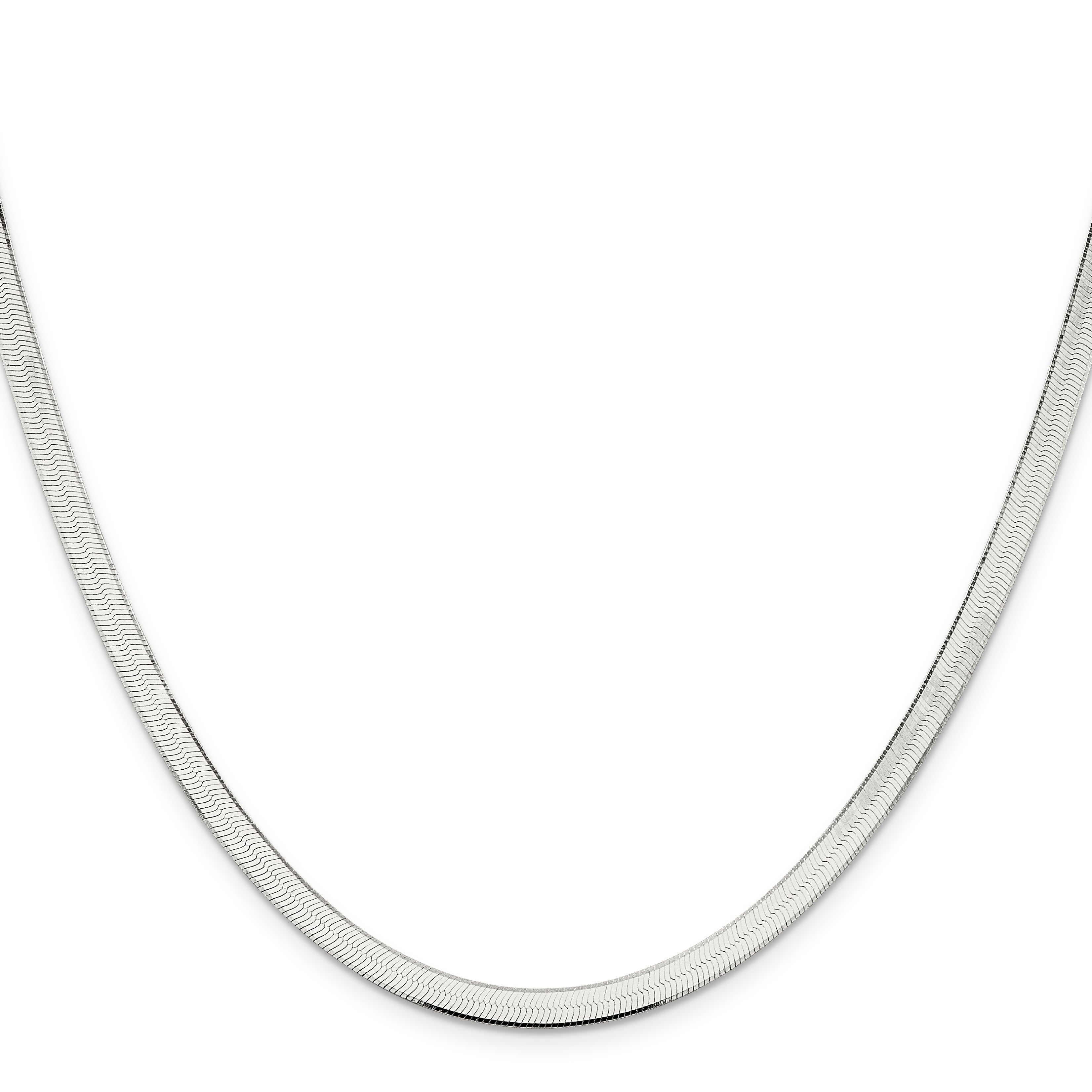 16 Inch Sterling Silver 4.5mm Magic Herringbone Chain Necklace