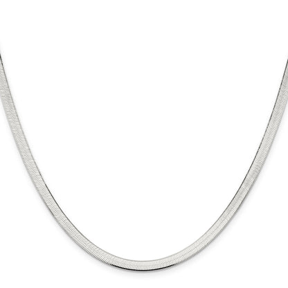 16 Inch Sterling Silver 4.5mm Magic Herringbone Chain Necklace