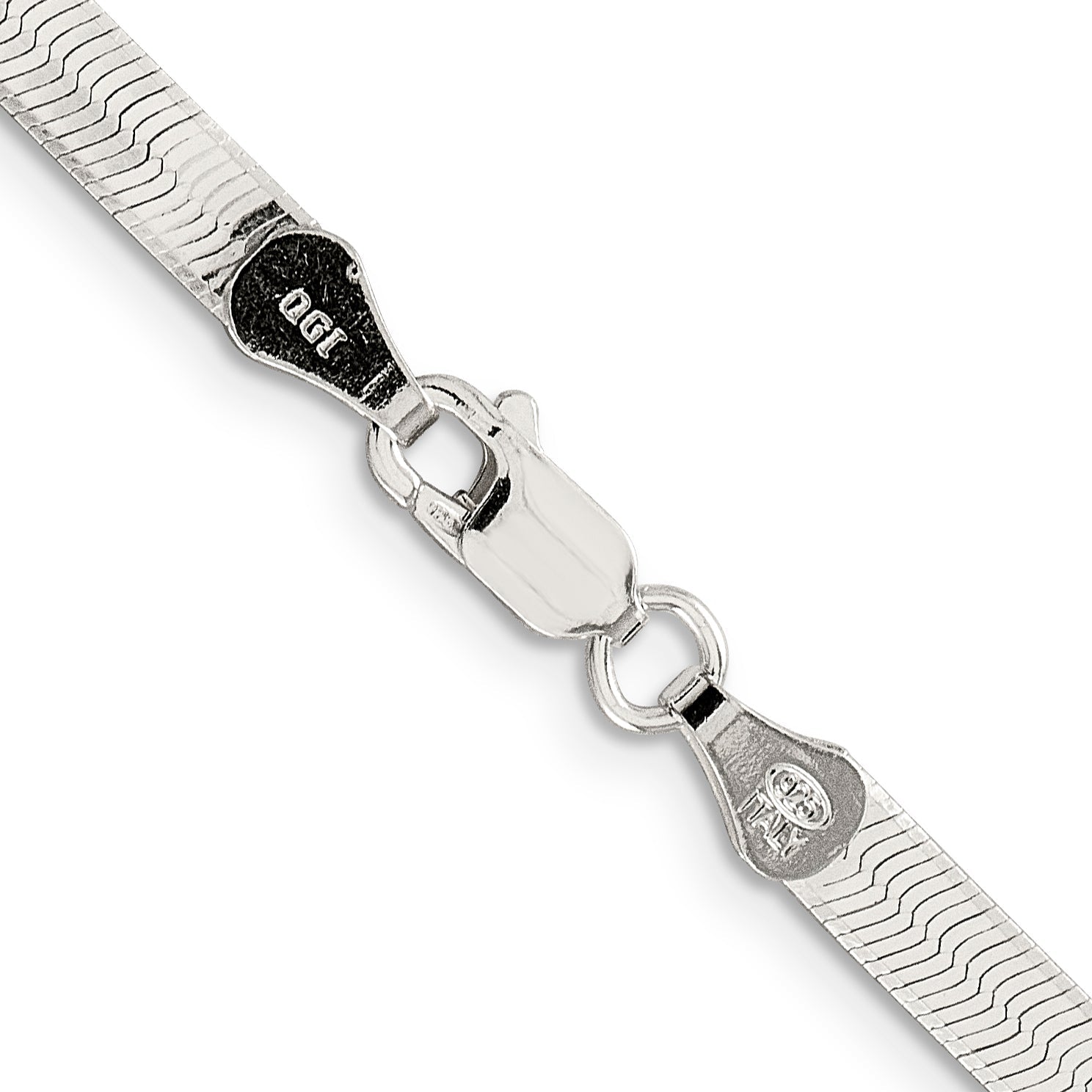 16 Inch Sterling Silver 4.5mm Magic Herringbone Chain Necklace