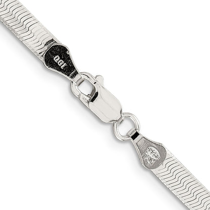 16 Inch Sterling Silver 4.5mm Magic Herringbone Chain Necklace