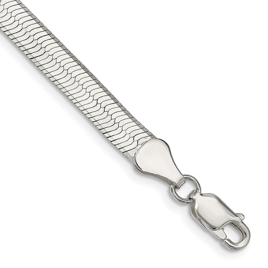 7 Inch Sterling Silver 5.25mm Magic Herringbone Chain Bracelet
