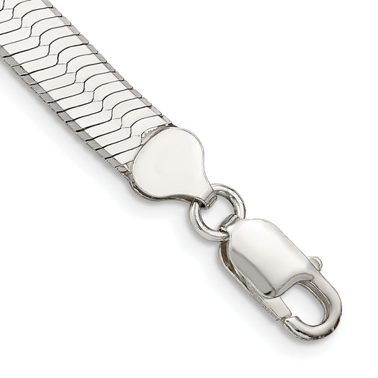 7 Inch Sterling Silver 8mm Magic Herringbone Chain Bracelet