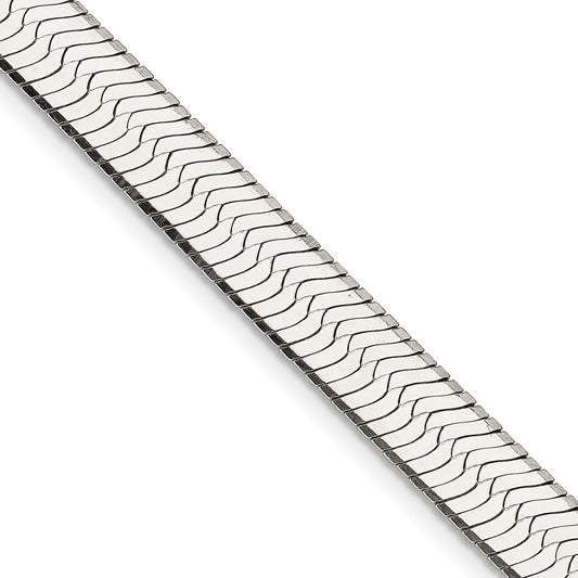 24 Inch Sterling Silver 8.75mm Magic Herringbone Chain Necklace