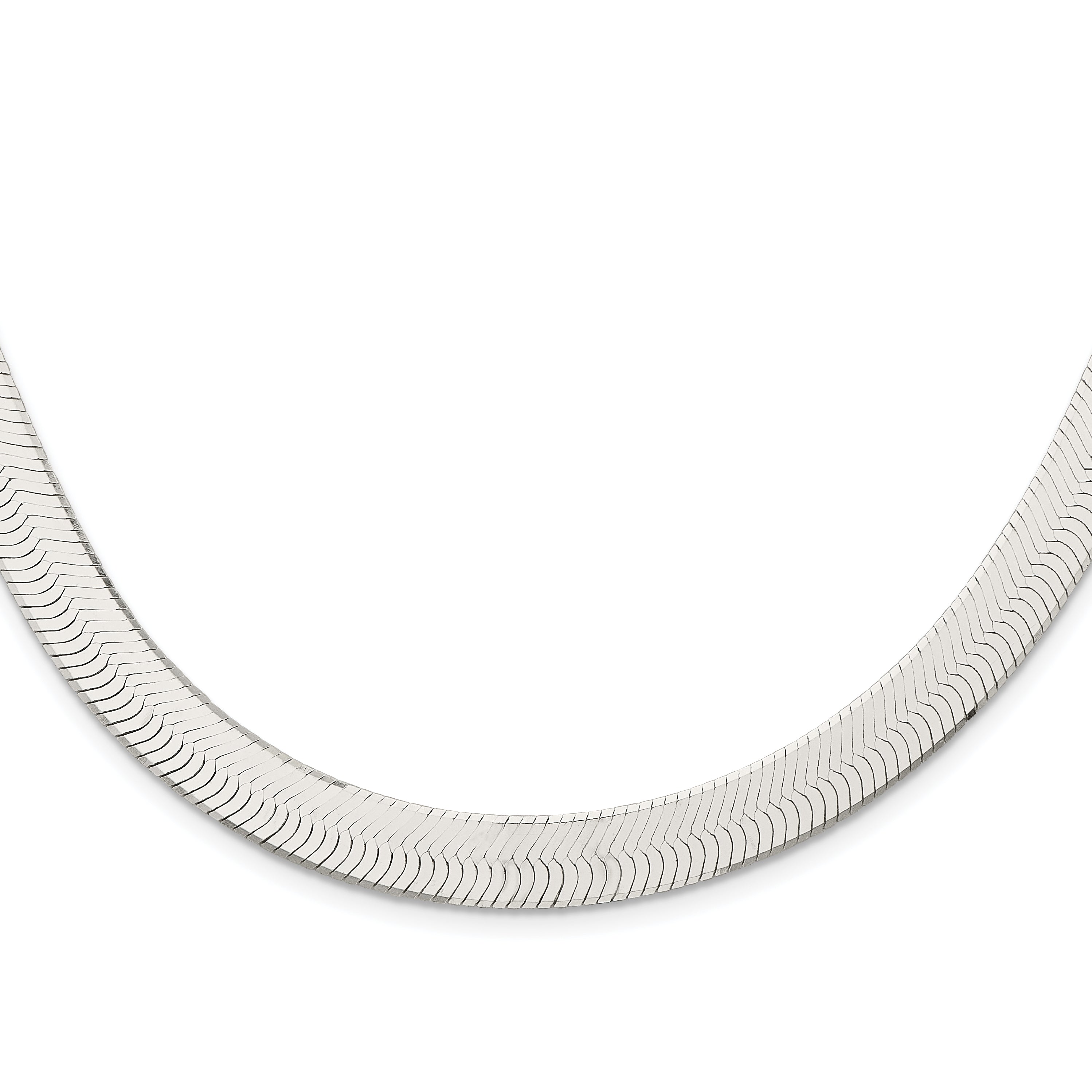 18 Inch Sterling Silver 10.5mm Magic Herringbone Chain Necklace
