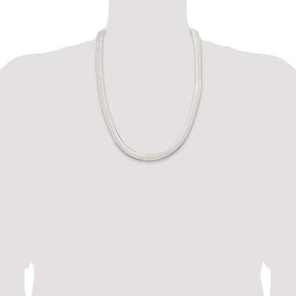 24 Inch Sterling Silver 10.5mm Magic Herringbone Chain Necklace