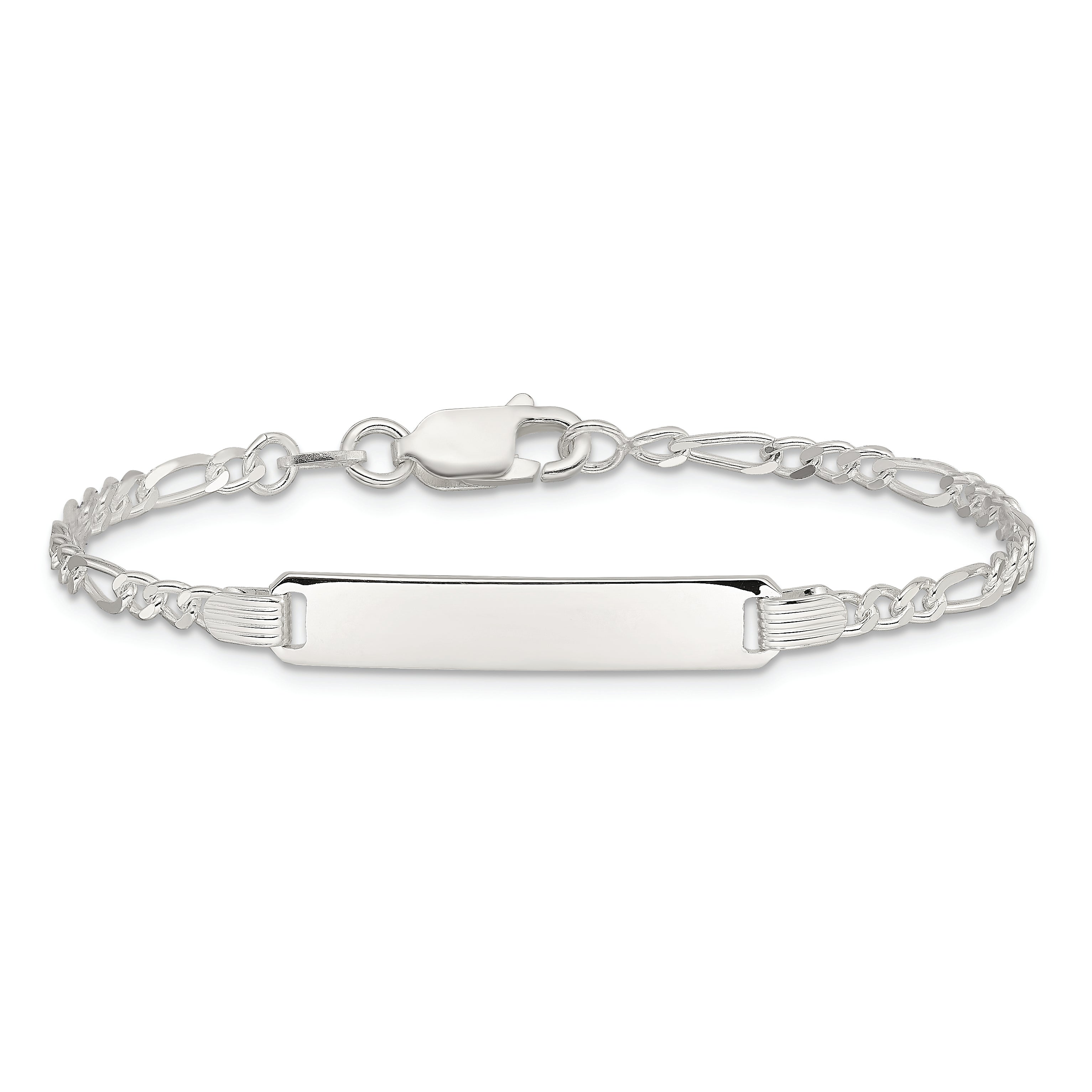 6 Inch Sterling Silver Children'S Id Bracelet