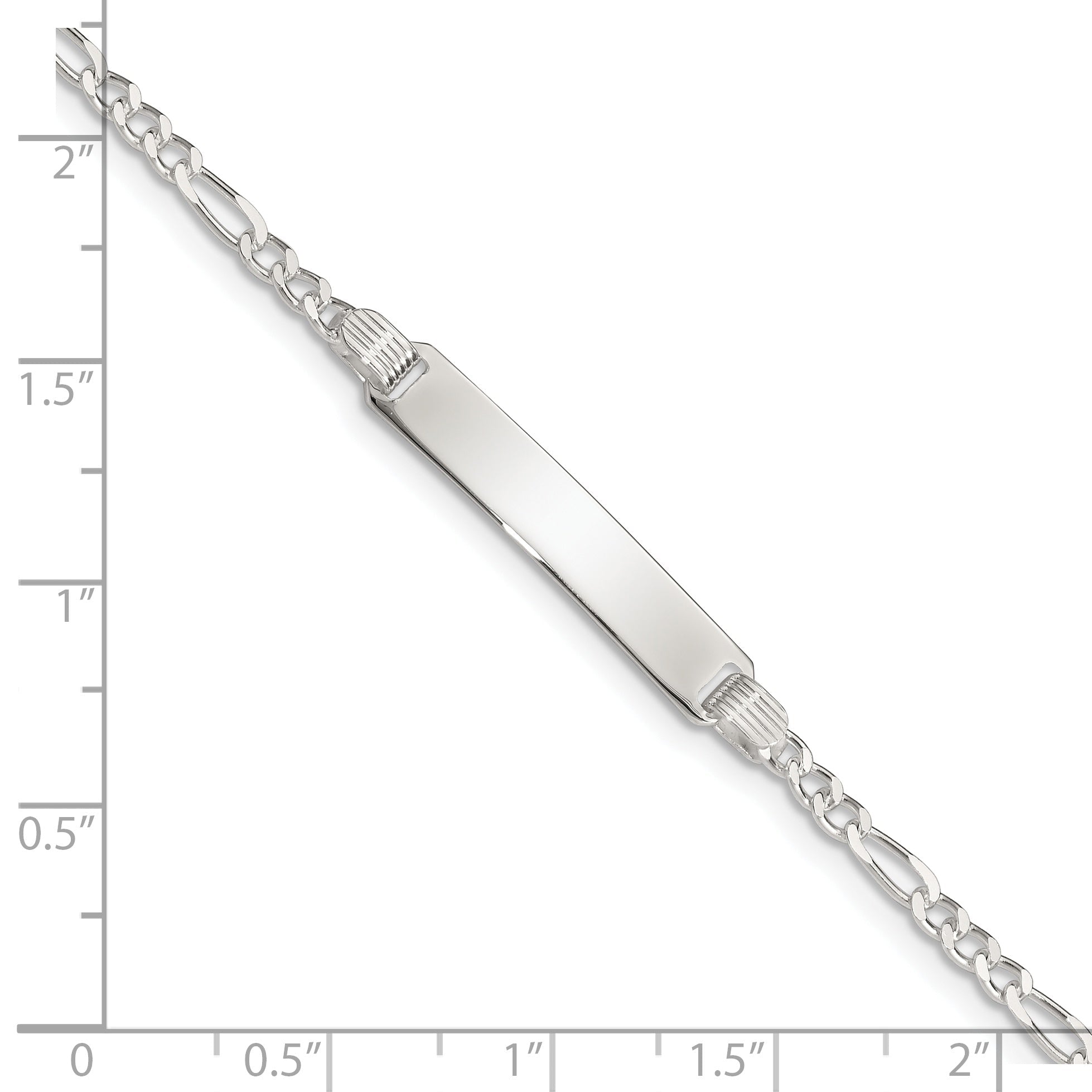 6 Inch Sterling Silver Children'S Id Bracelet