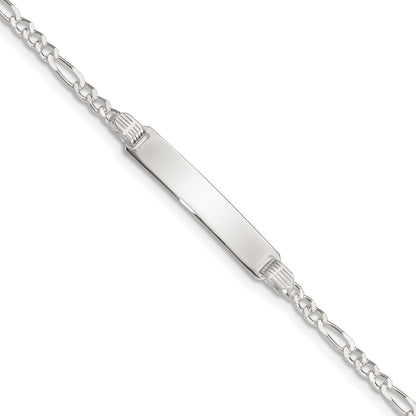 6 Inch Sterling Silver Children'S Id Bracelet