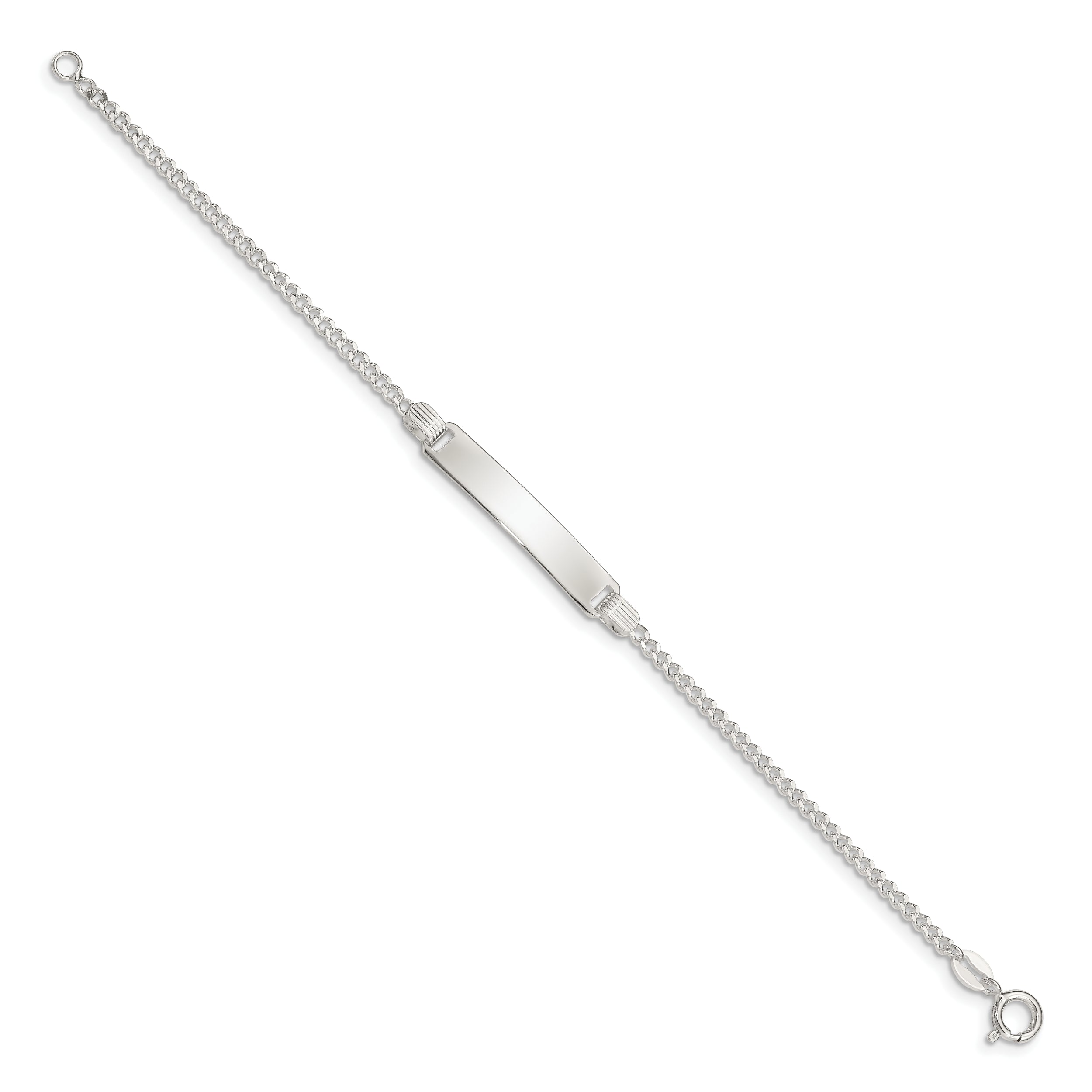6 Inch Sterling Silver Children'S Id Bracelet