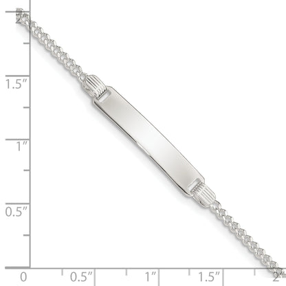 6 Inch Sterling Silver Children'S Id Bracelet