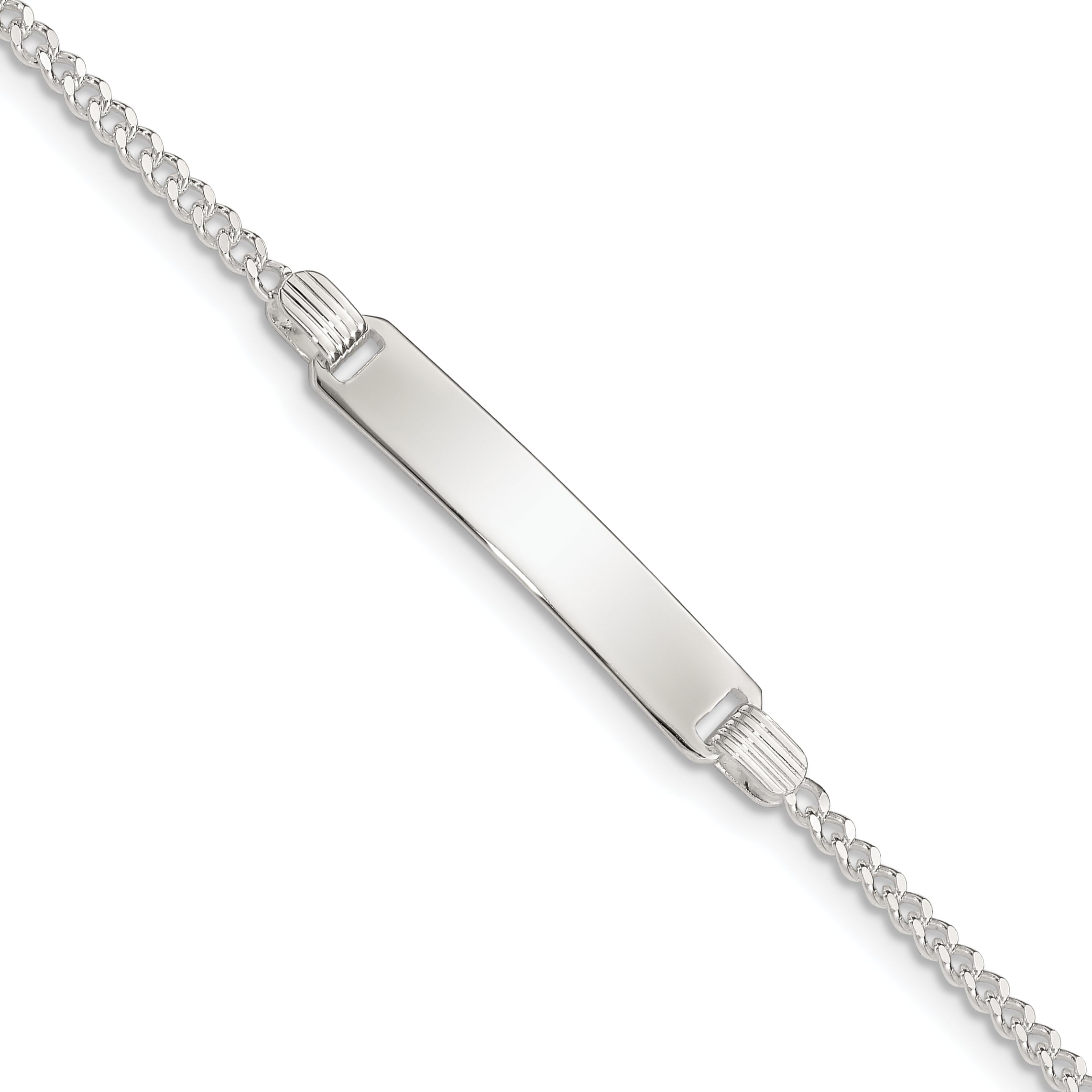 6 Inch Sterling Silver Children'S Id Bracelet