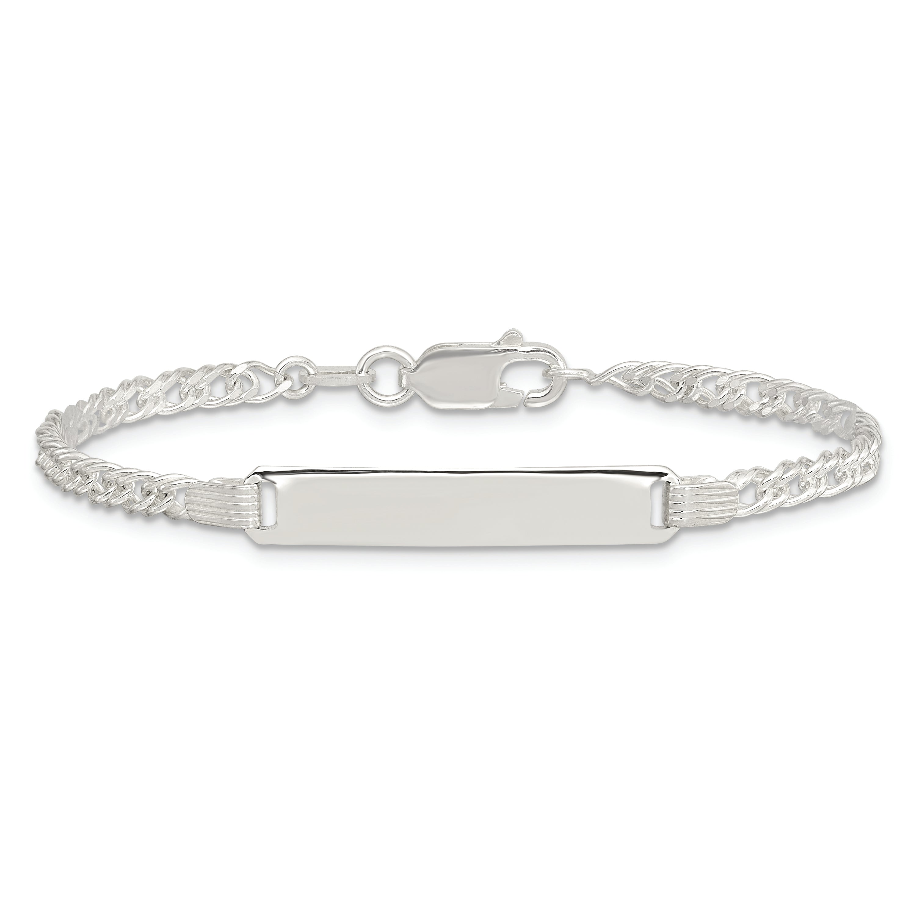 6 Inch Sterling Silver Children'S Id Bracelet