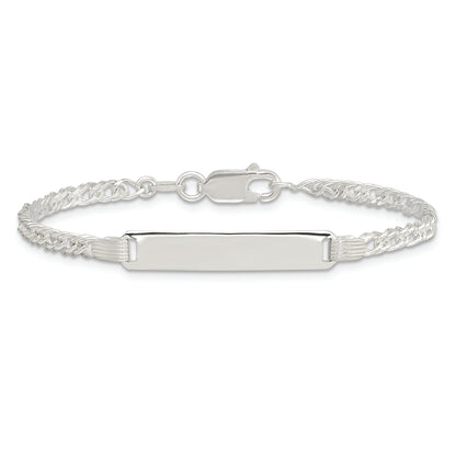 6 Inch Sterling Silver Children'S Id Bracelet