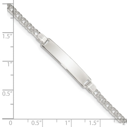 6 Inch Sterling Silver Children'S Id Bracelet