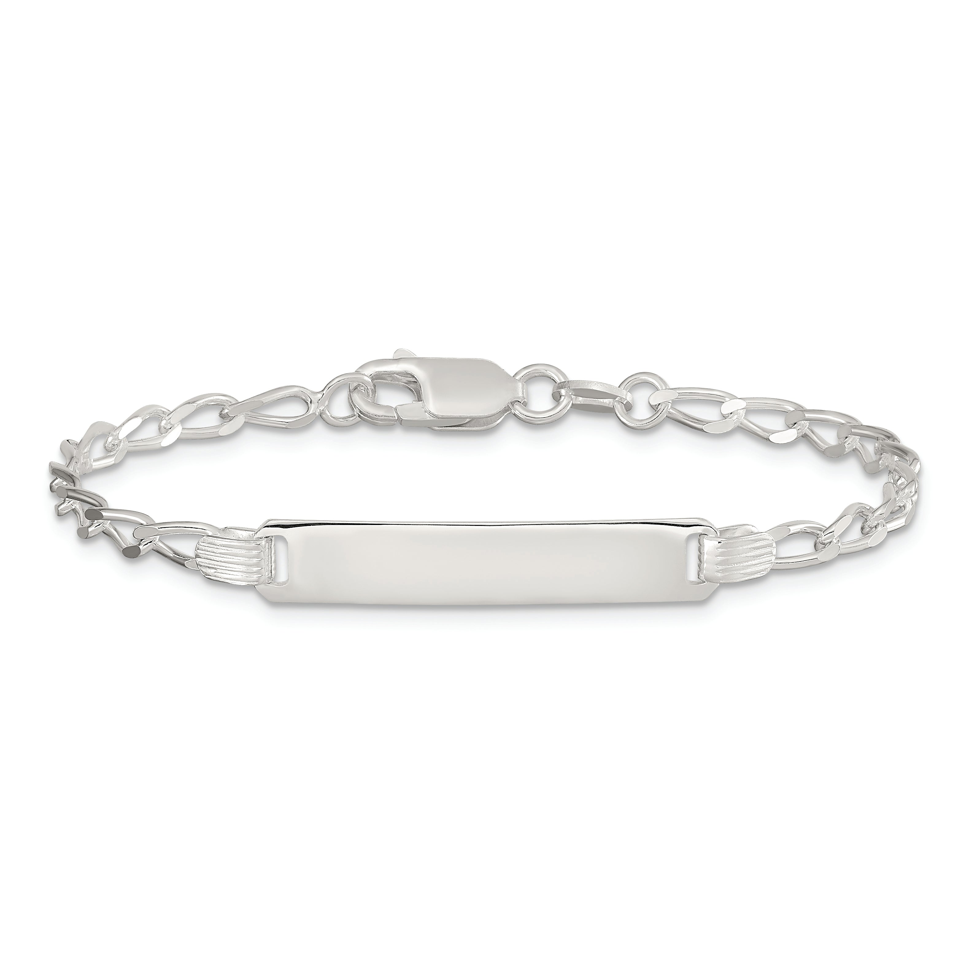 6 Inch Sterling Silver Children'S Id Bracelet