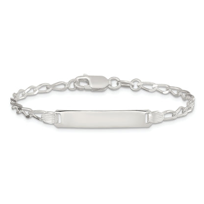 6 Inch Sterling Silver Children'S Id Bracelet