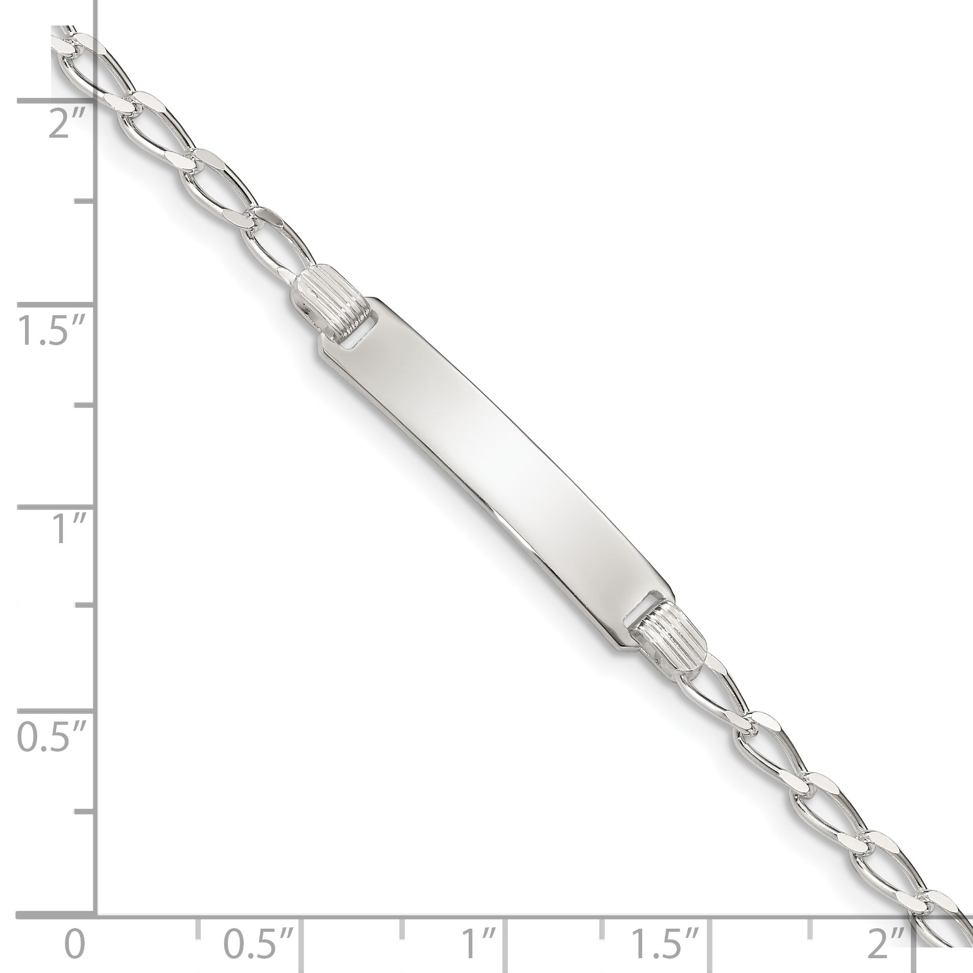 6 Inch Sterling Silver Children'S Id Bracelet