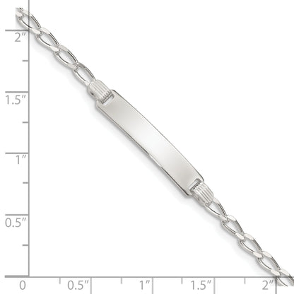 6 Inch Sterling Silver Children'S Id Bracelet