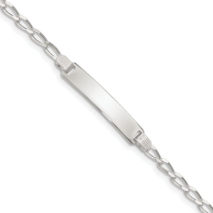 6 Inch Sterling Silver Children'S Id Bracelet
