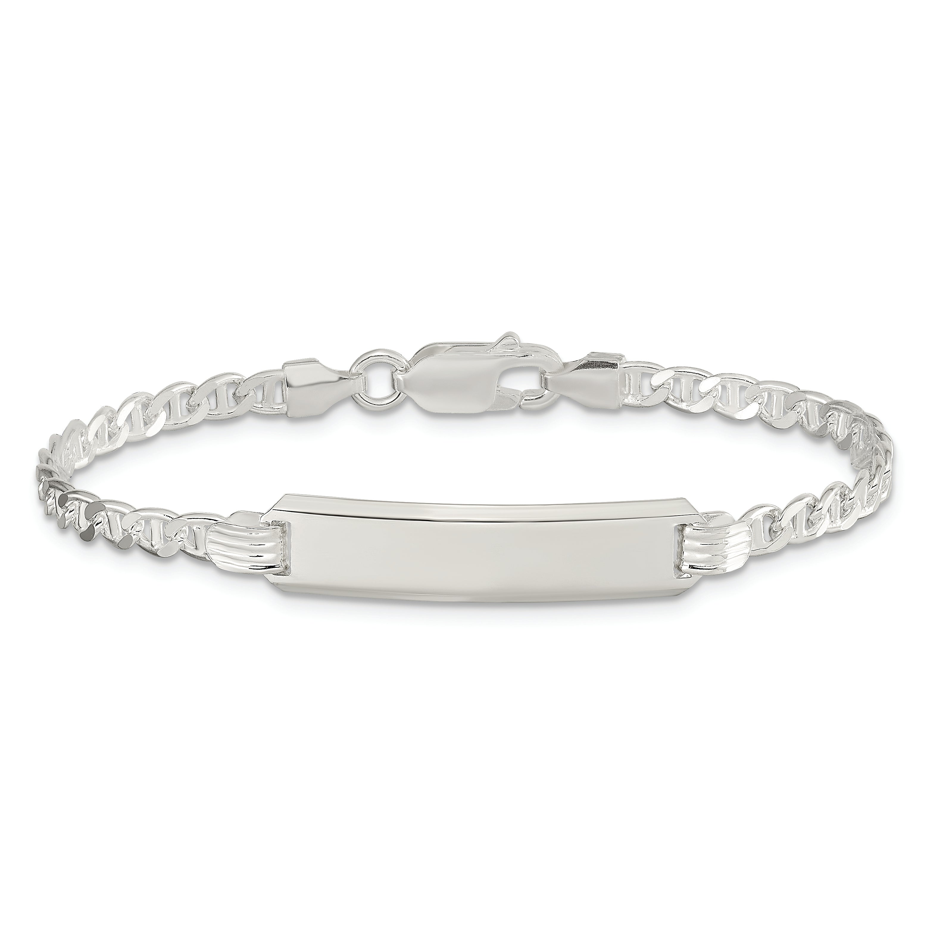 6 Inch Sterling Silver Children'S Id Bracelet