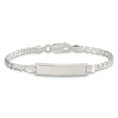6 Inch Sterling Silver Children'S Id Bracelet