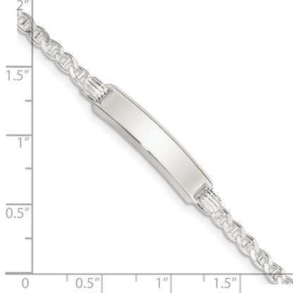 6 Inch Sterling Silver Children'S Id Bracelet