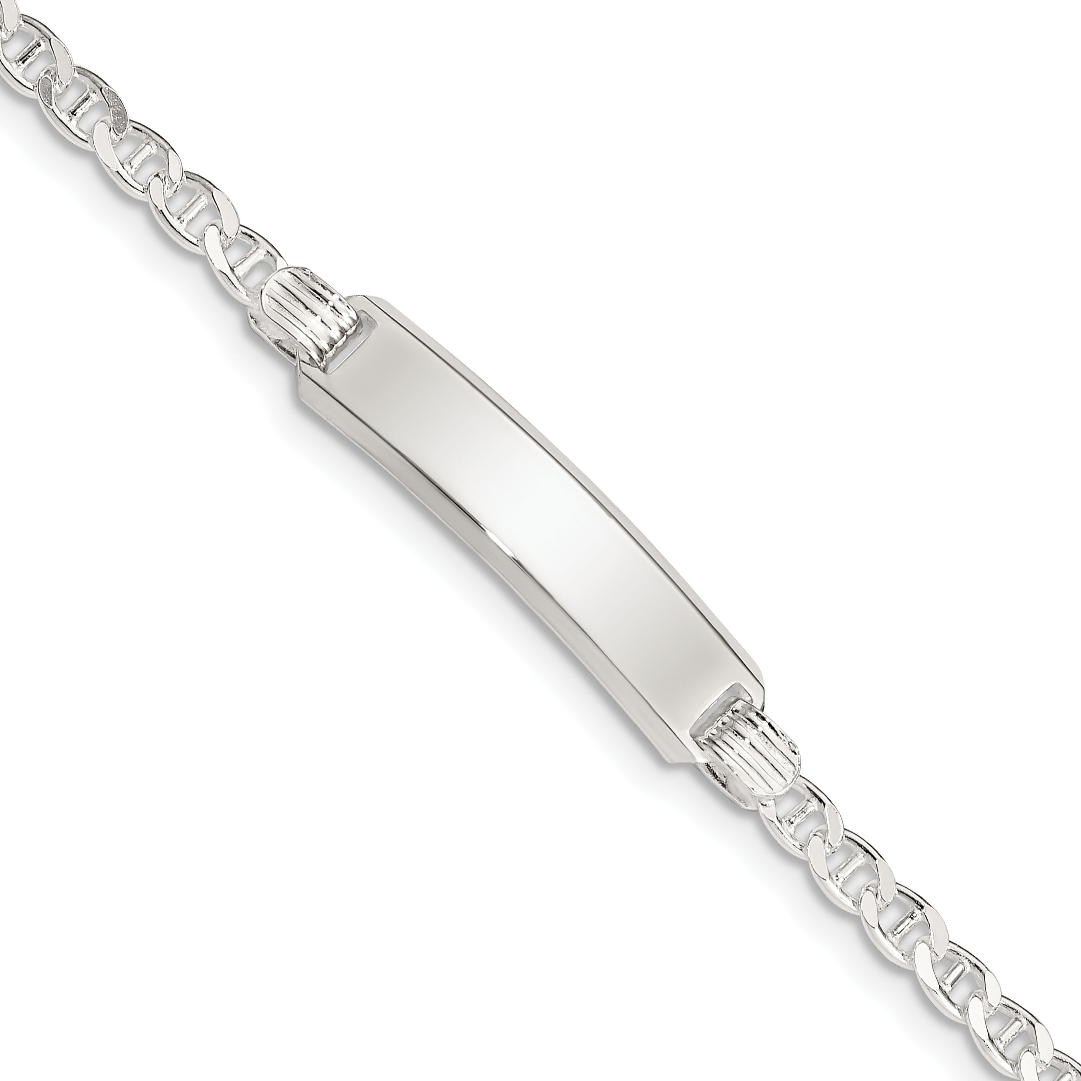 6 Inch Sterling Silver Children'S Id Bracelet