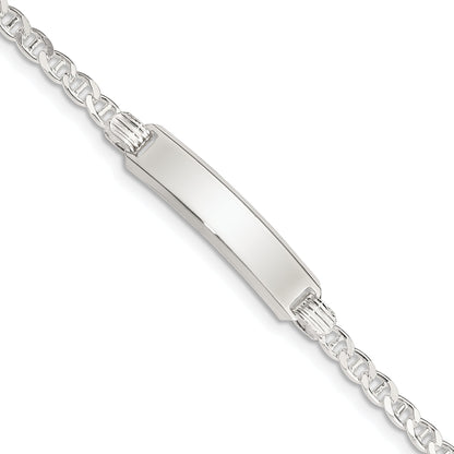 6 Inch Sterling Silver Children'S Id Bracelet