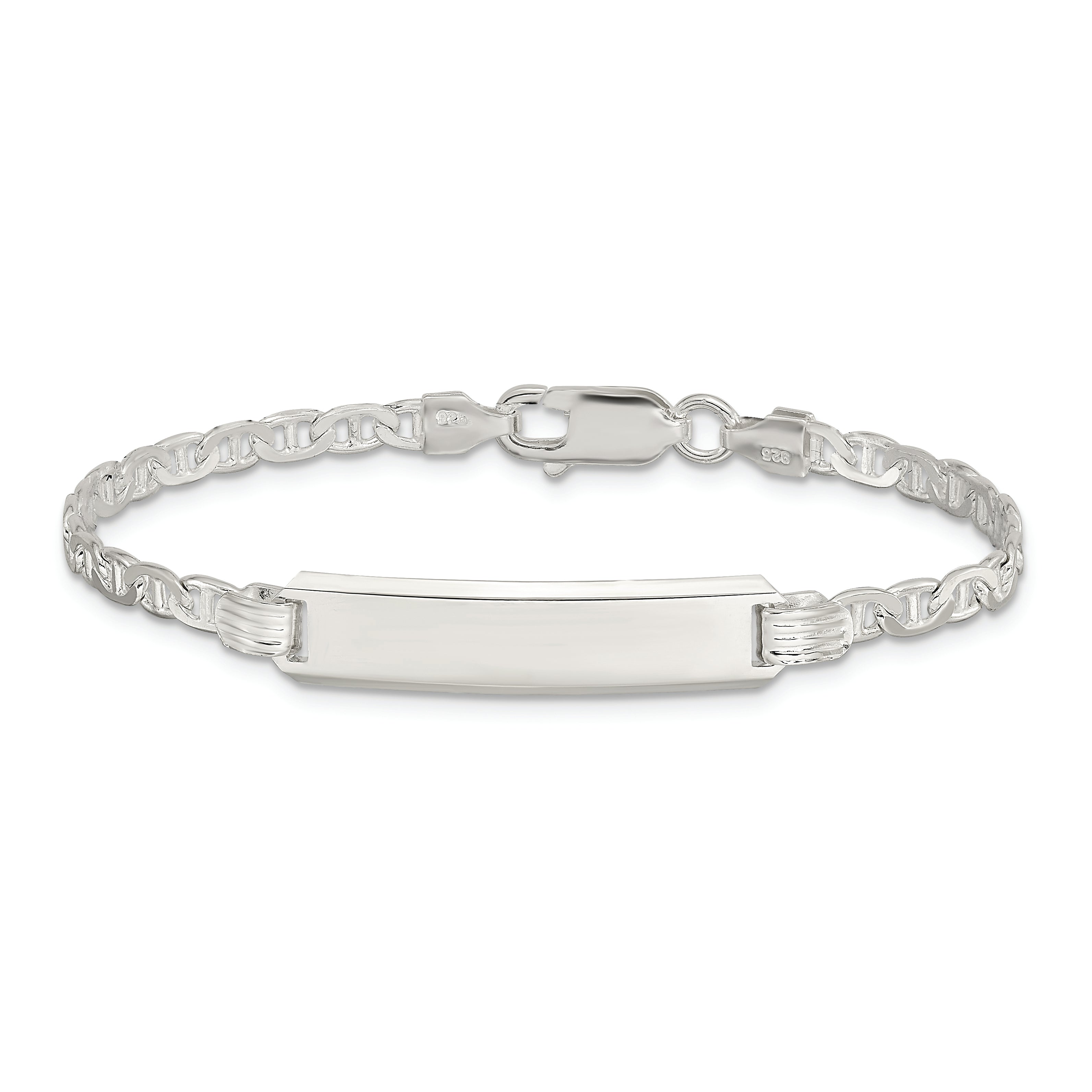 6 Inch Sterling Silver Children'S Id Bracelet