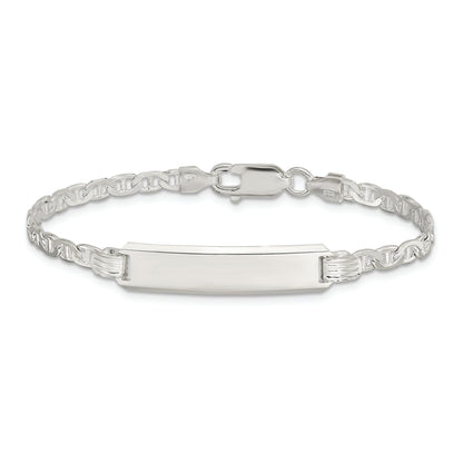 6 Inch Sterling Silver Children'S Id Bracelet