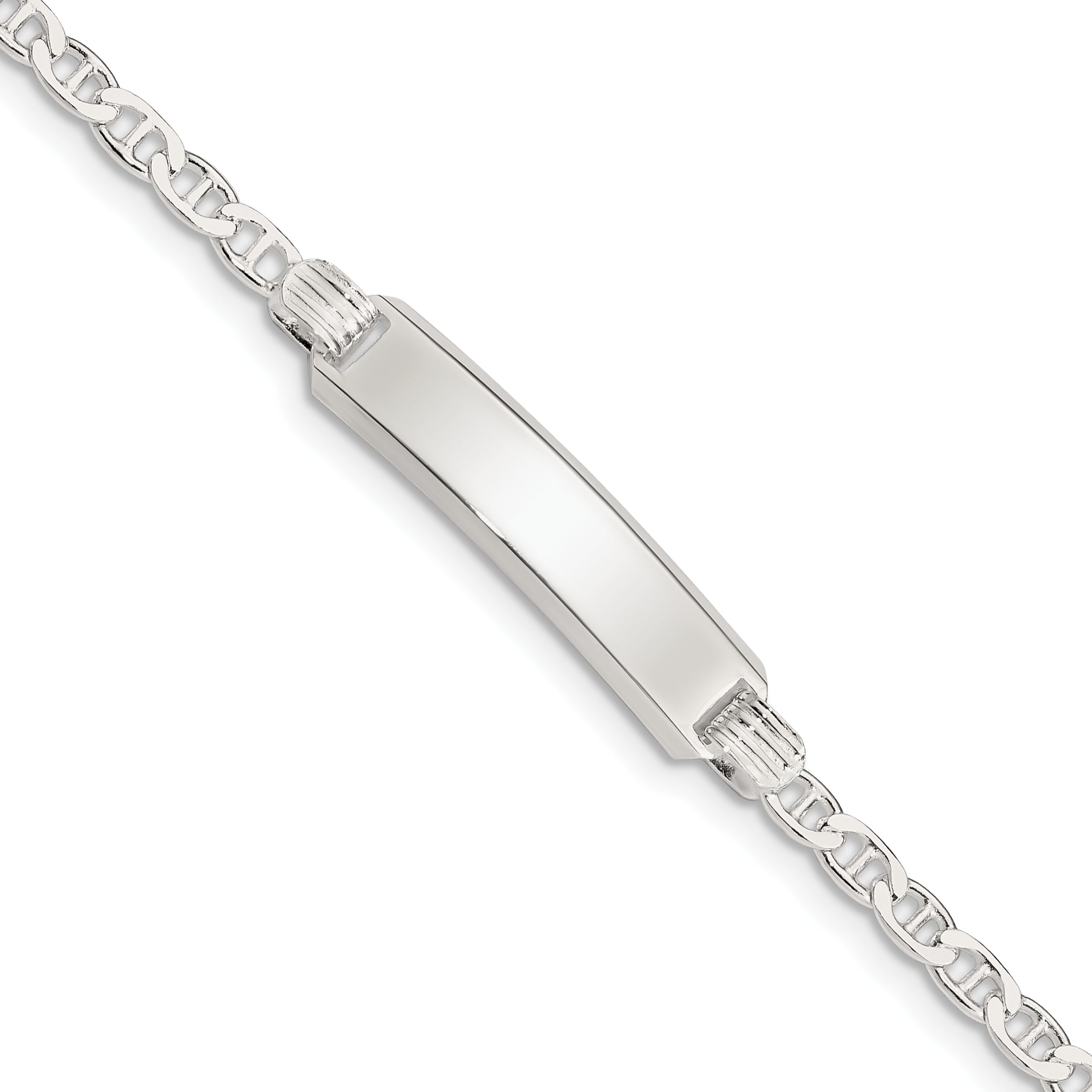 6 Inch Sterling Silver Children'S Id Bracelet