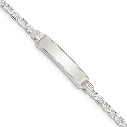 6 Inch Sterling Silver Children'S Id Bracelet