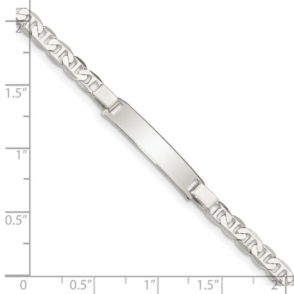 6 Inch Sterling Silver Engraveable Childrens Id Anchor Link Bracelet