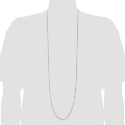 30 Inch Sterling Silver 2mm Beaded Chain Necklace