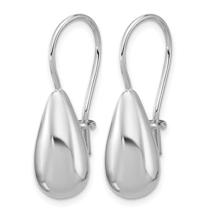 Sterling Silver Leslie'S' Rh Plated Polish Teardrop Dangle Earrings