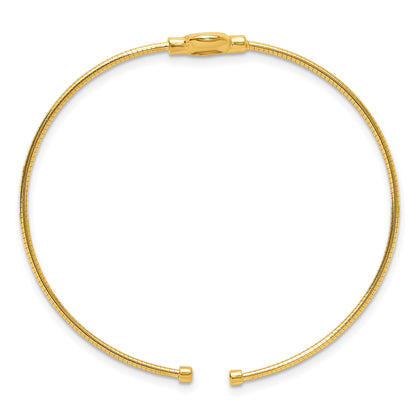 Gold Plated Sterling Silver Polished Opal Cuff Bracelet