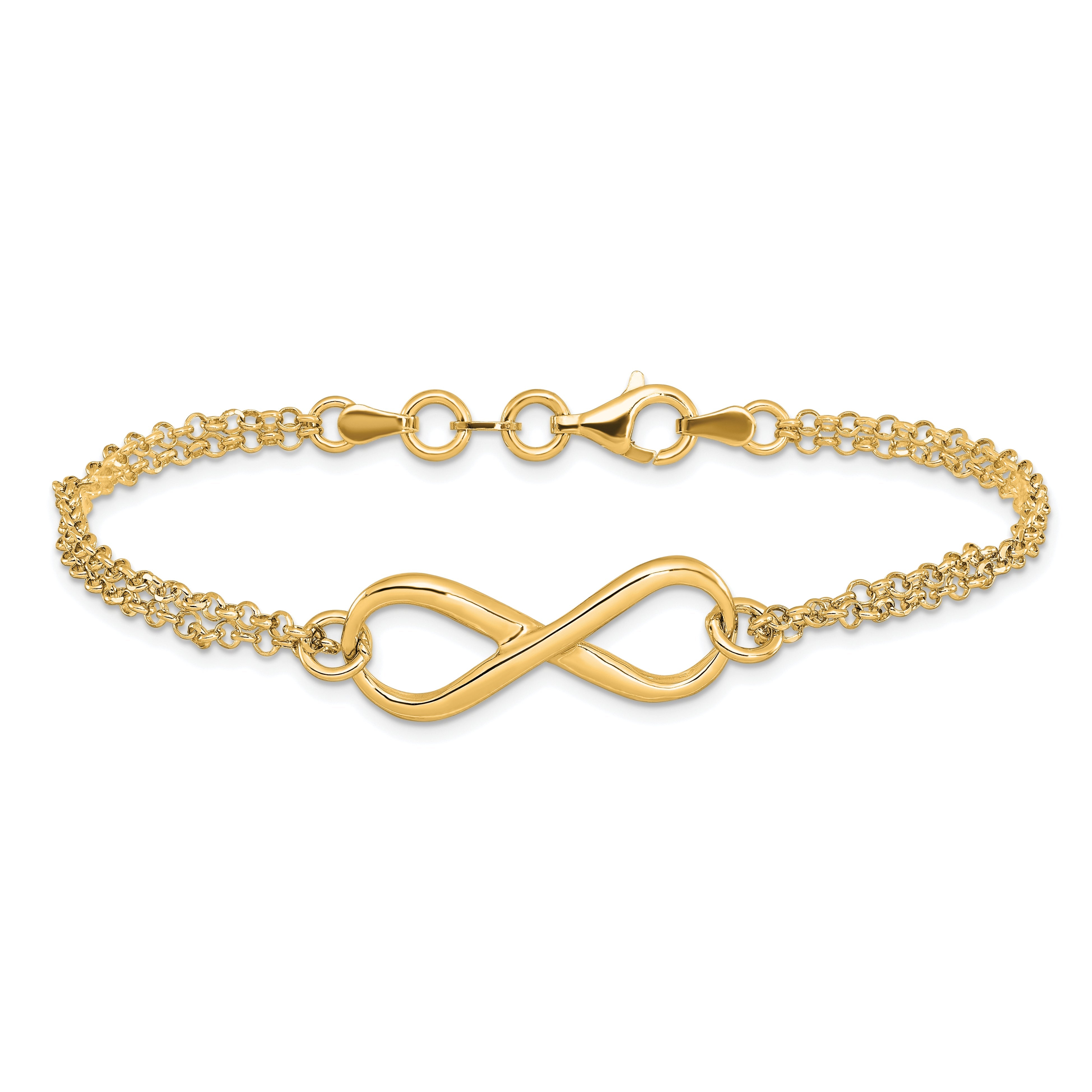 Gold Plated Sterling Silver Infinity Symbol Bracelet